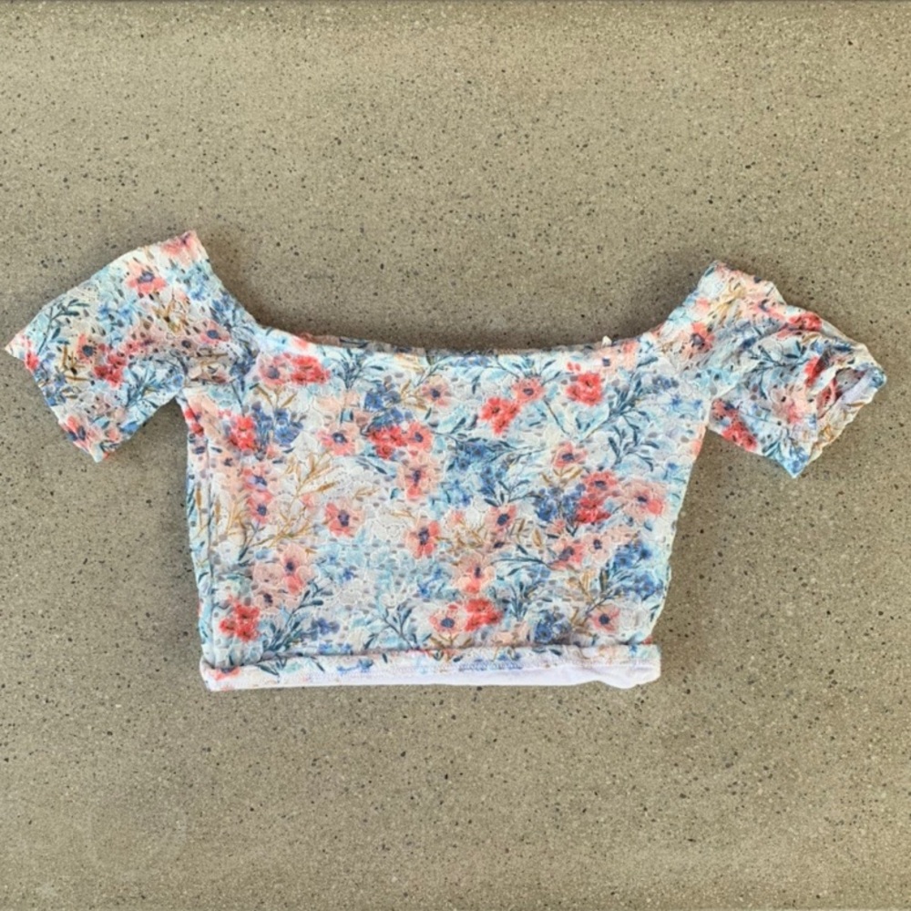 Multicolor Flower Crop Top